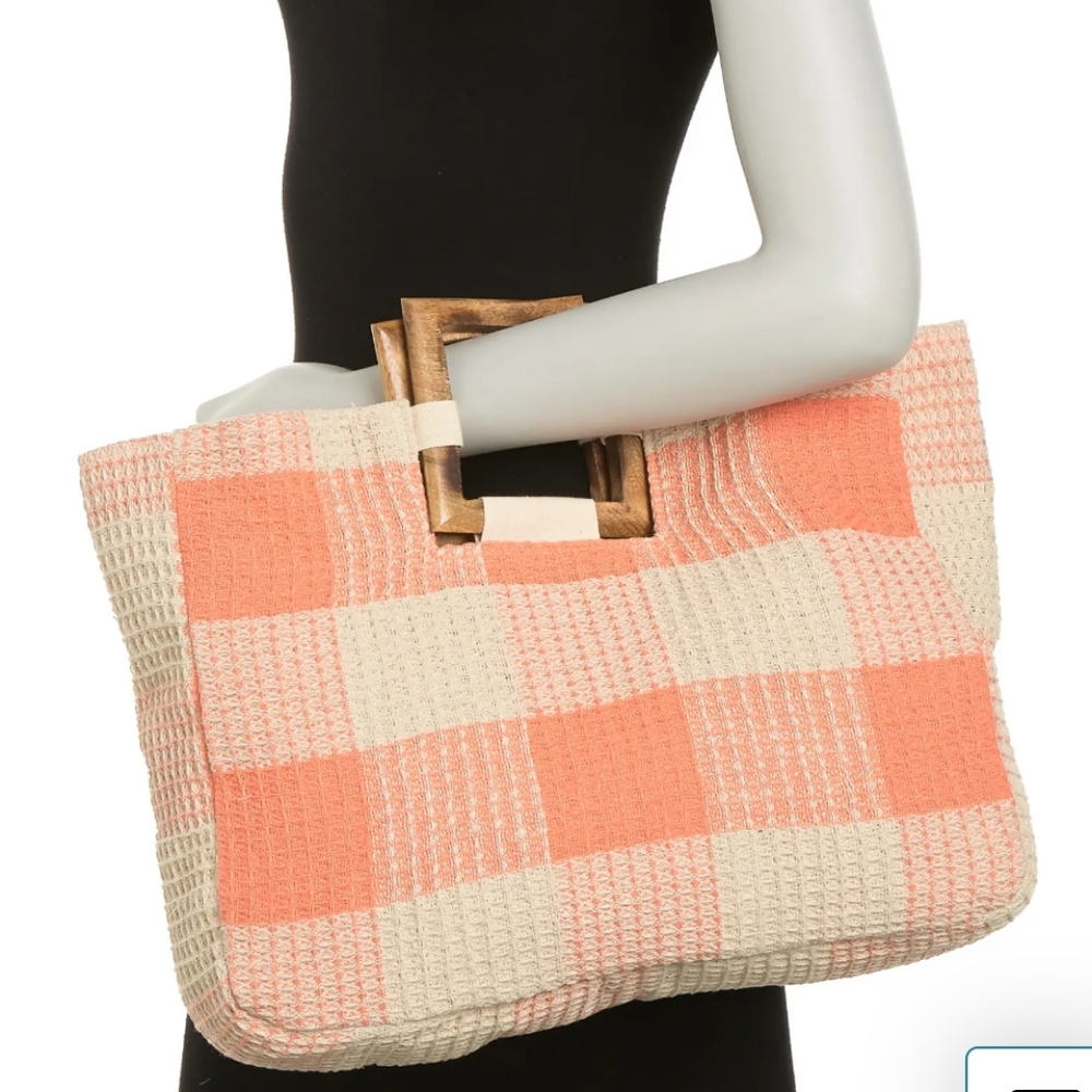 Check Jacquard Satchel - Picture 4 of 9